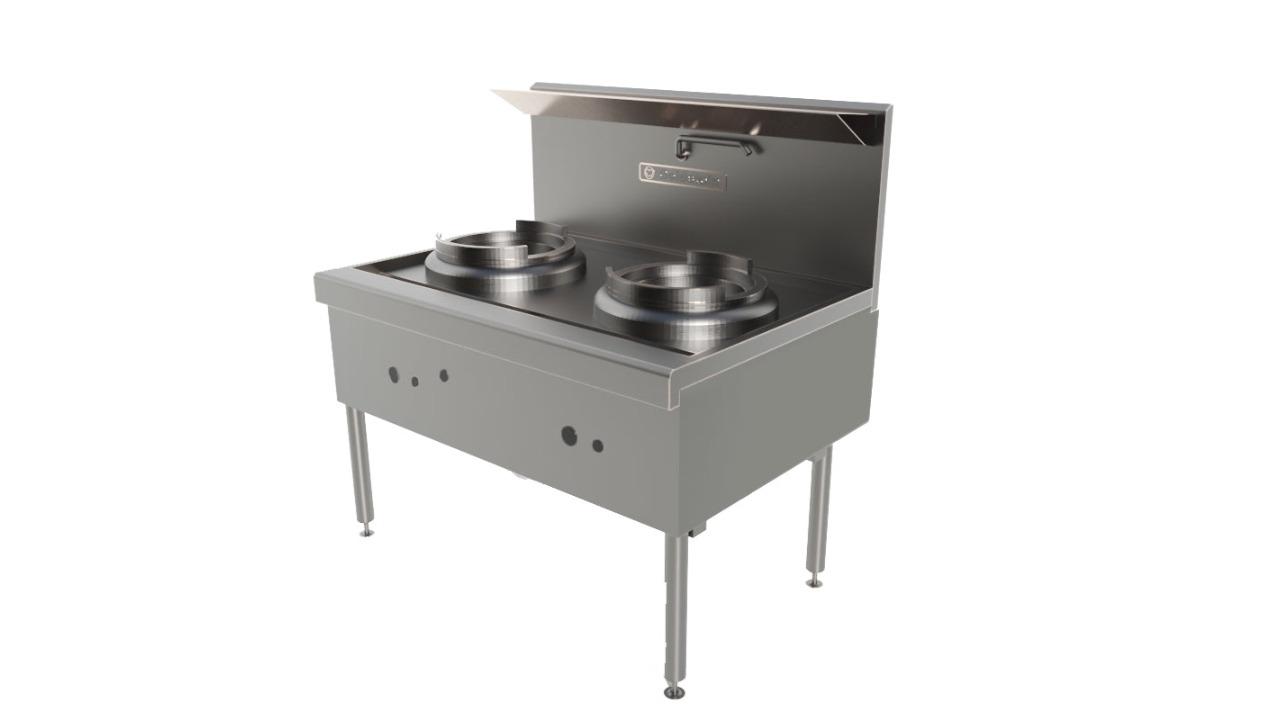 Goldstein CWA2 2 Wok Dual Ring Gas Burner - 35.6cm