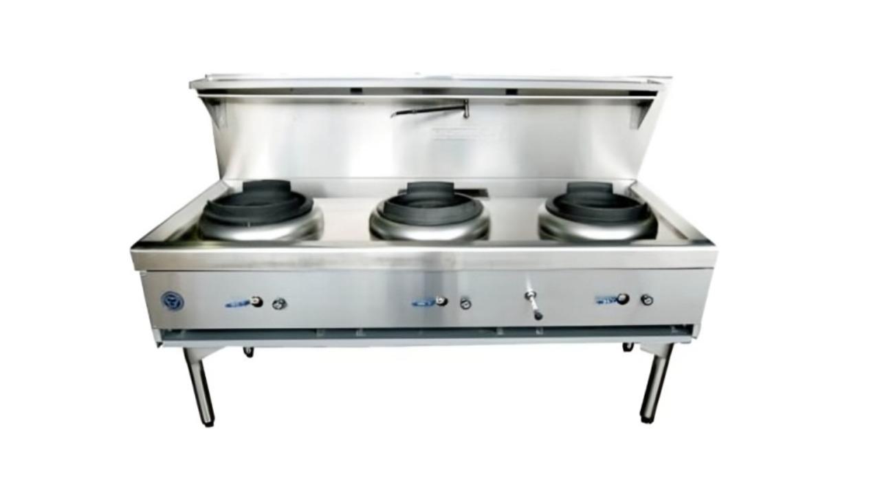 Goldstein CWA3 Gas 3 Wok Dual Ring Burner - 35.6cm