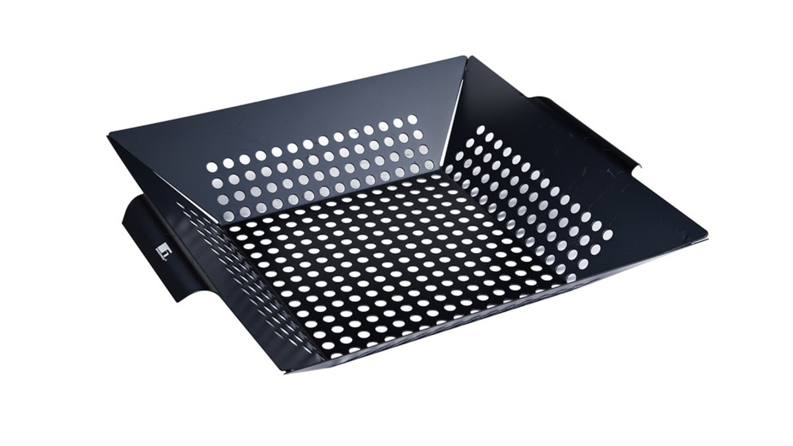 Bergner 35 x 31cm Iron Square Grill Basket with Handle - Black