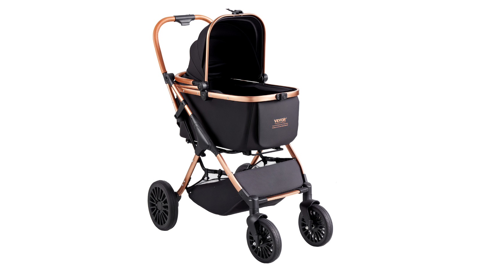 Vevor 4-Wheel Pet Stroller with Brake