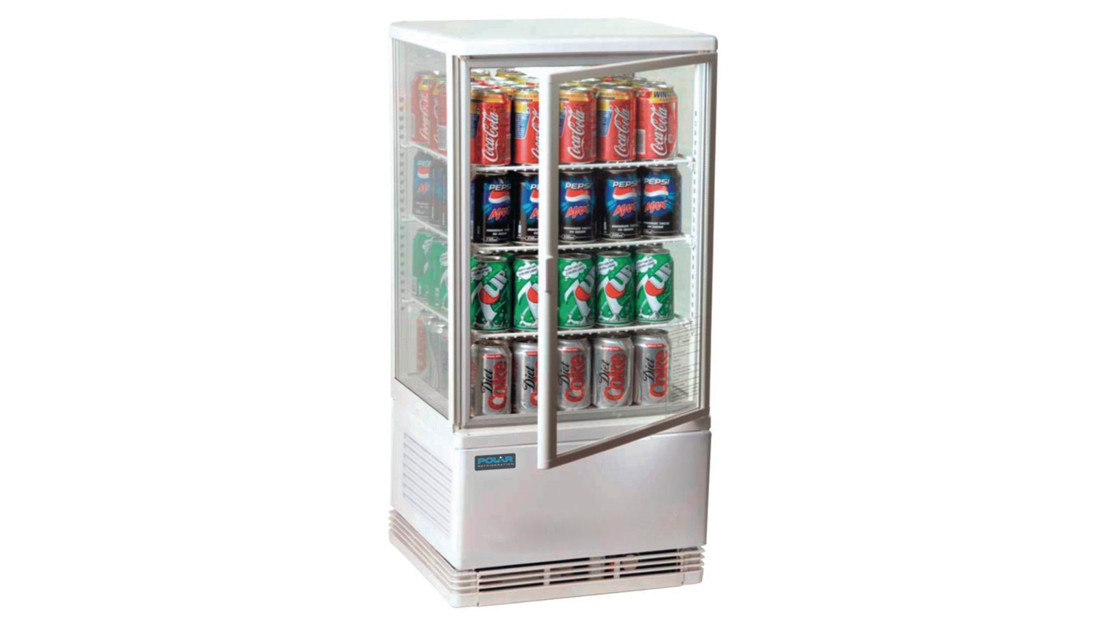 Polar C-Series White Energy Efficient Display Fridge - 68 Litre
