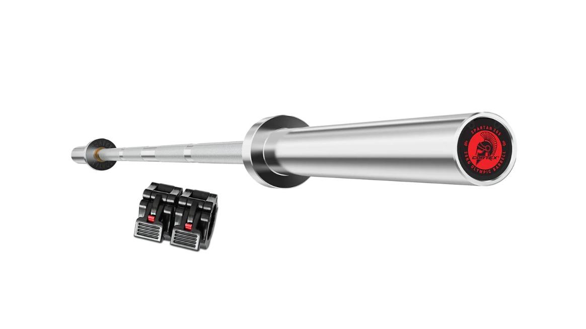 Cortex Spartan205 7ft 20kg Olympic Barbell (Hard Chrome) With Lockjaw Collars