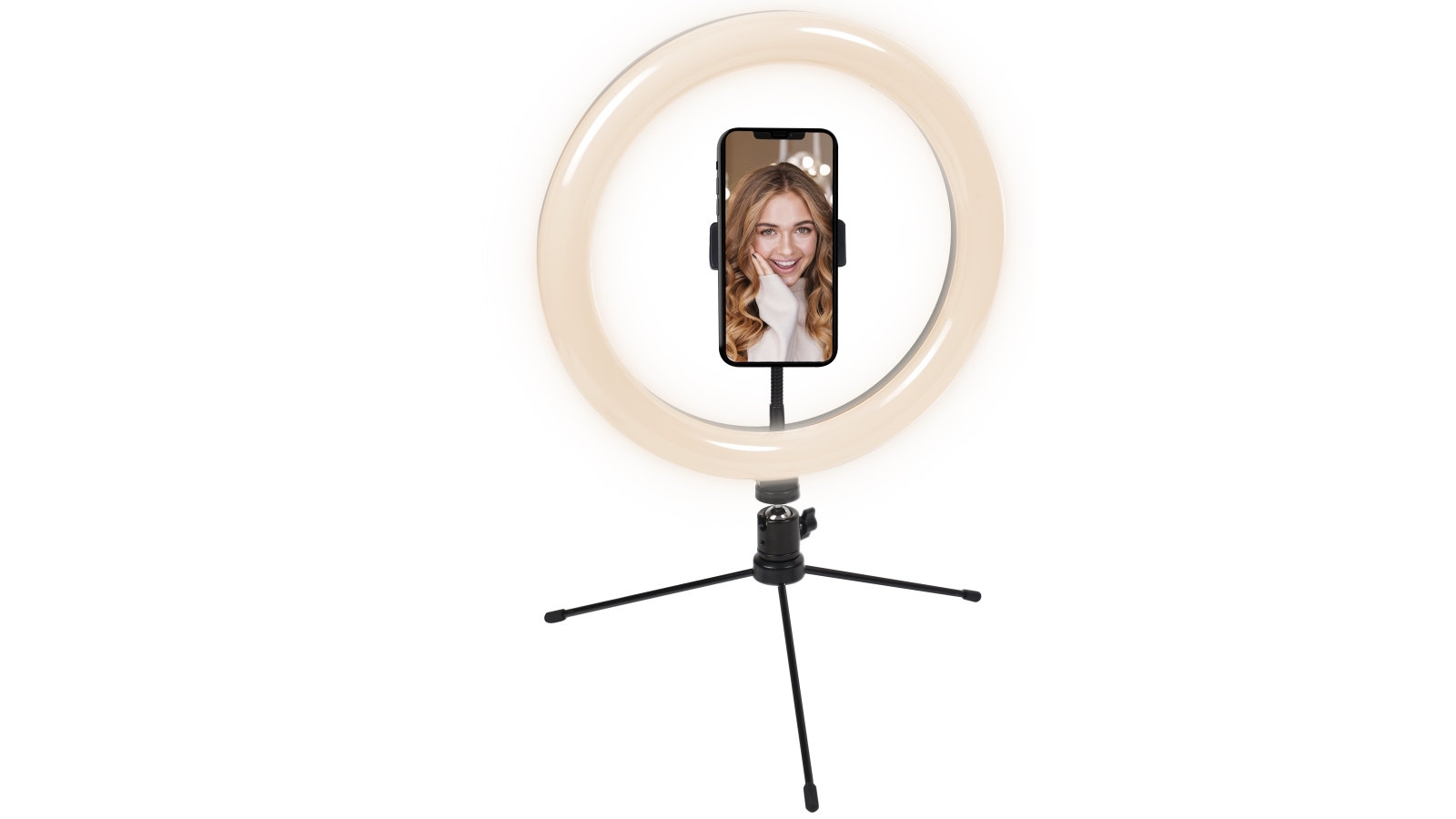 Cygnett V-Glamour 10-inch Ring Light with Desktop Tripod & Bluetooth Remote