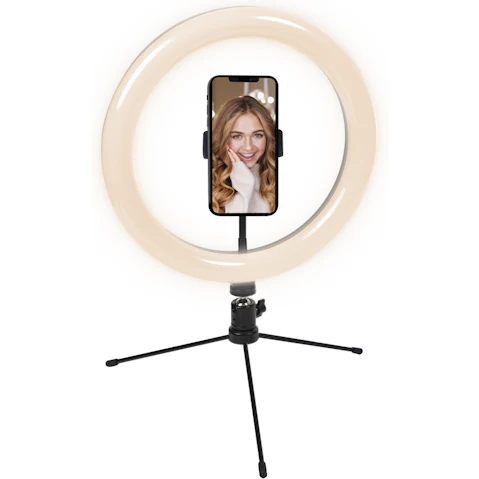 Cygnett V-Glamour 10-inch Ring Light with Desktop Tripod & Bluetooth Remote