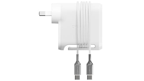 Cygnett PowerMaxx 70W Dual Port GaN Wall Charger | Harvey Norman