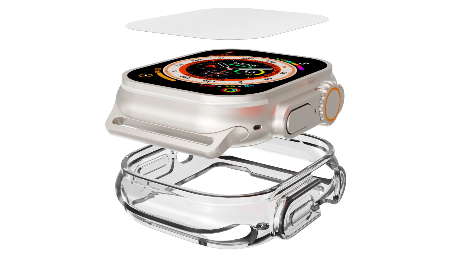 Cygnett 360 Bundle Screen Protector + Bumper Case for Apple Watch 7 Ultra 49mm