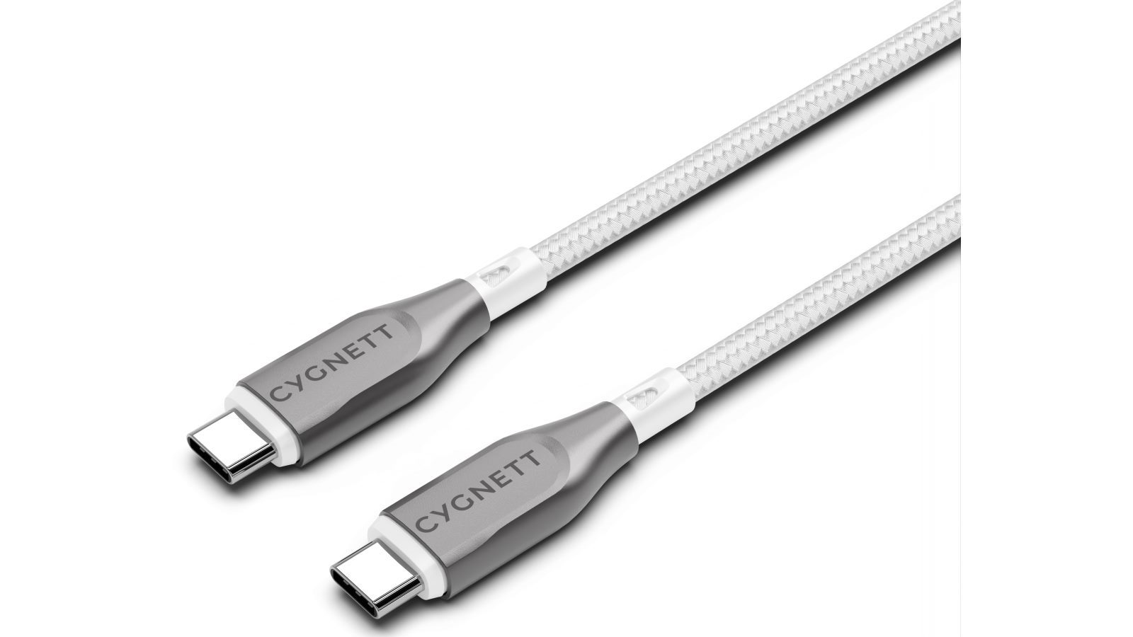 Cygnett Armoured 2m USB-C to USB-C Cable - White
