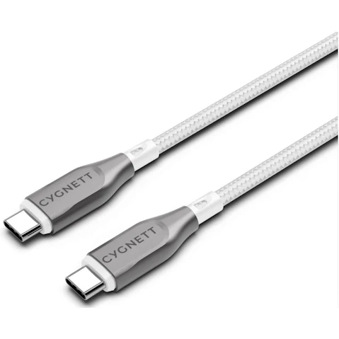 Cygnett Armoured 2m USB-C to USB-C Cable - White
