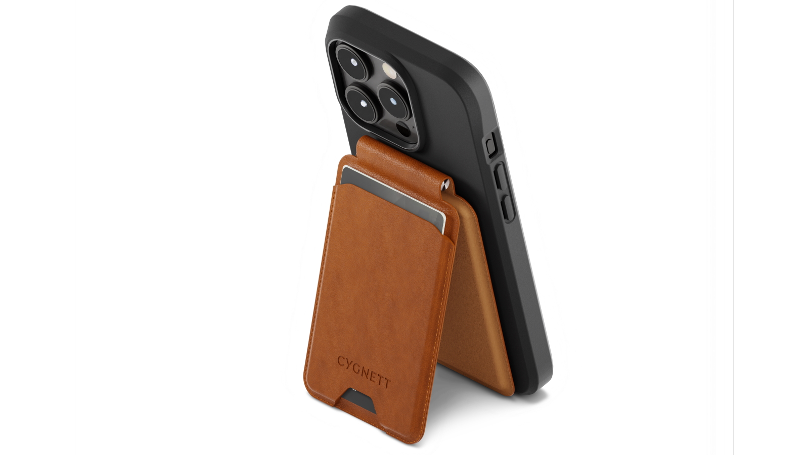Cygnett MagFolio Wallet with Hinge Stand - Tan