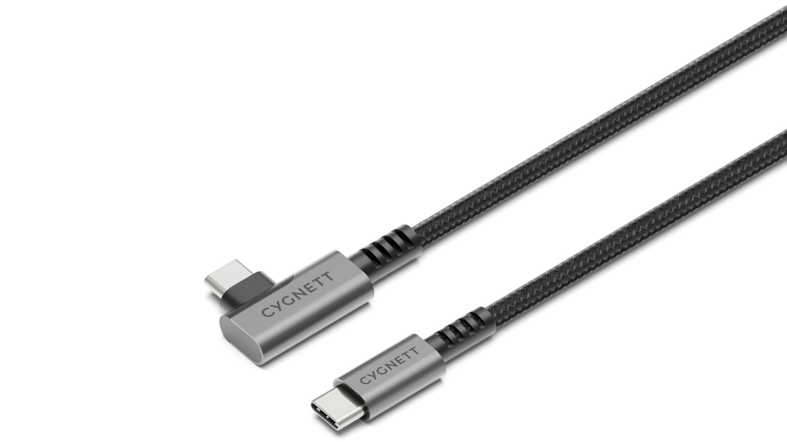 Cygnett Unite 1m Right Angle USB-C to USB-C Cable - Black