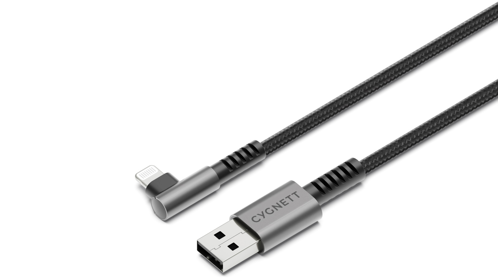 Cygnett Unite 1m Right Angle Lightning to USB-A Cable - Black