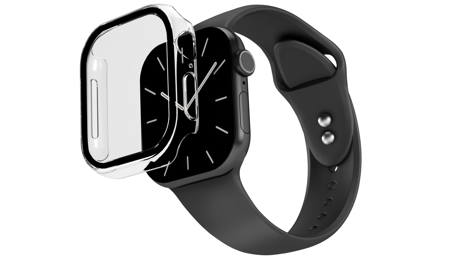 Cygnett EdgeShield Clear Case with Screen Protector for Apple Watch SE 40mm