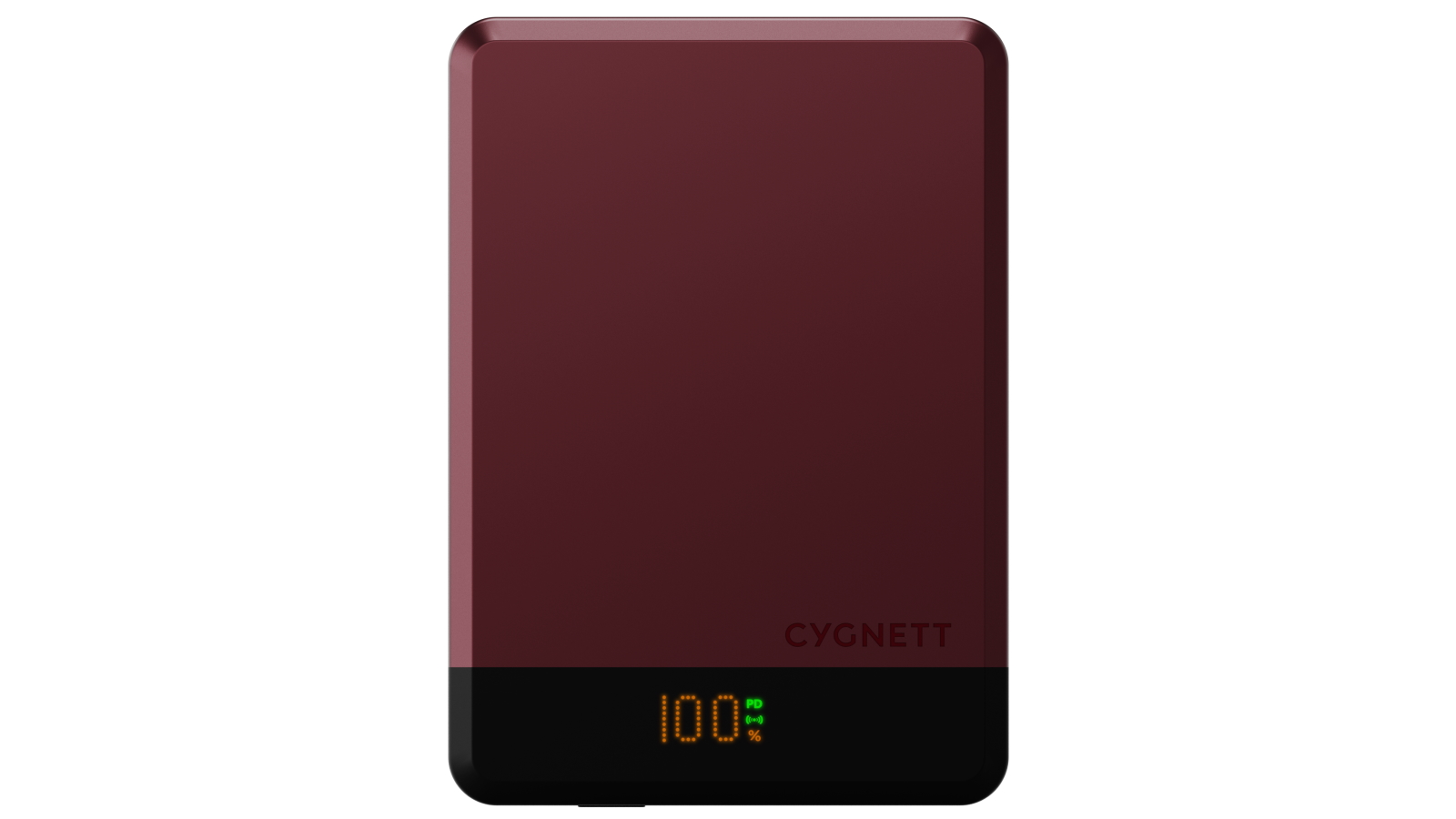 Cygnett MagSlim 10000mAh Magnetic Wireless Power Bank - Cherry