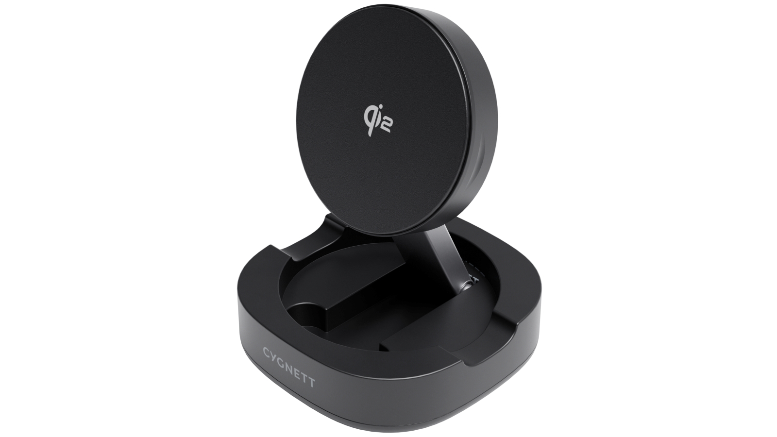 Cygnett ChargeBase Qi2 Foldable Magnetic Wireless Charger - Black