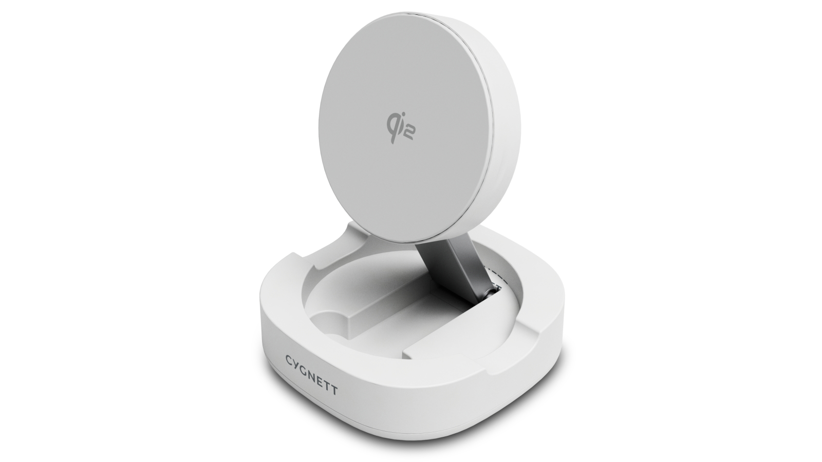 Cygnett ChargeBase Qi2 Foldable Magnetic Wireless Charger - White