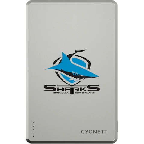 Cygnett NRL 5000mAh Magnetic Wireless Power Bank - Cronulla Sutherland Sharks
