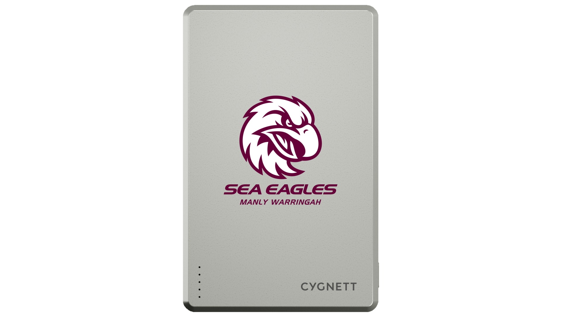 Cygnett NRL 5000mAh Magnetic Wireless Power Bank - Manly Warringah Sea Eagles