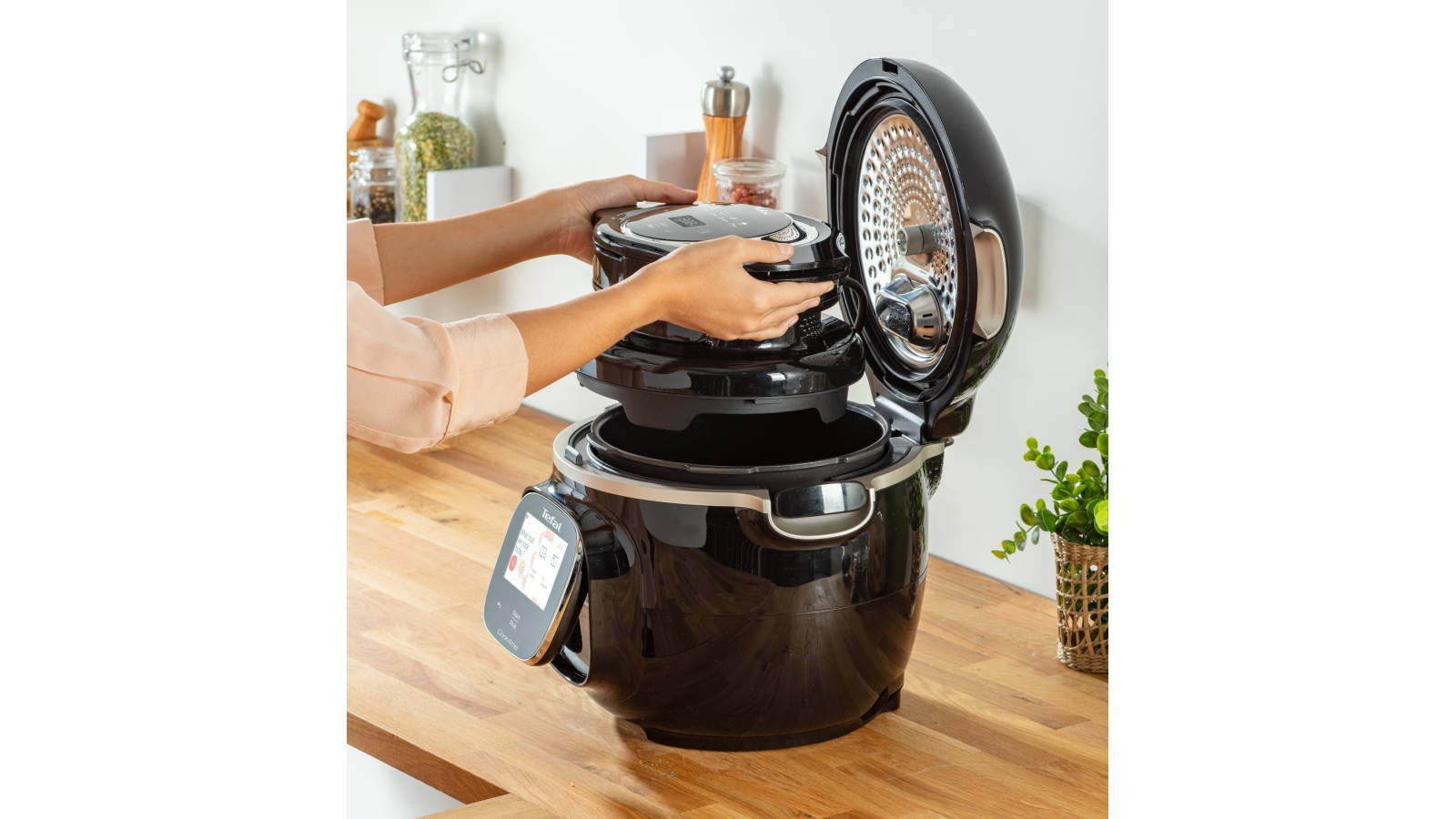 Tefal Cook4me Touch Multicooker With Extra Crisp Lid | Harvey Norman