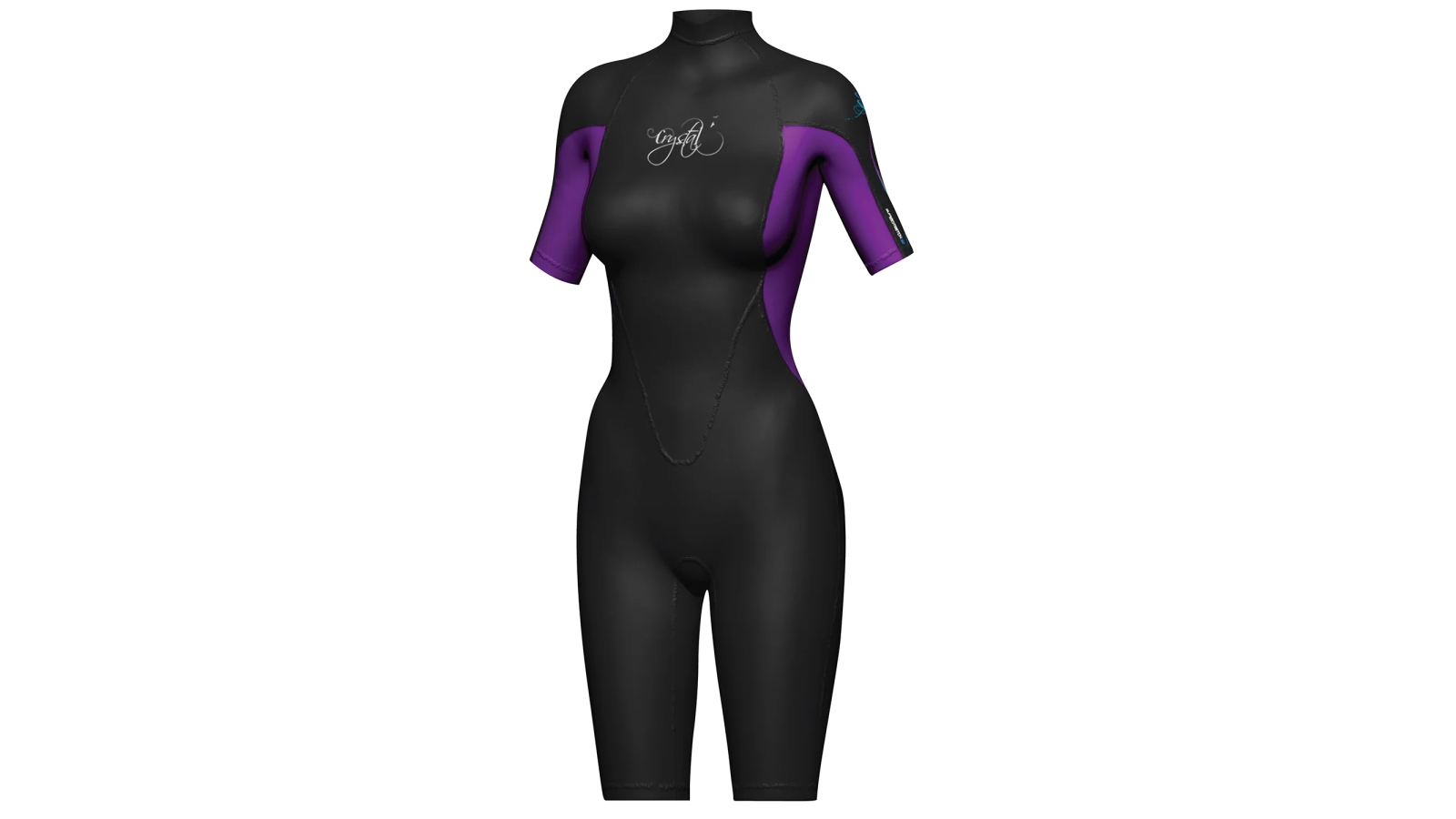 Crystal Ladies Super Stretch 2mm Neoprene Short Sleeve Purple Springsuit - Size 8