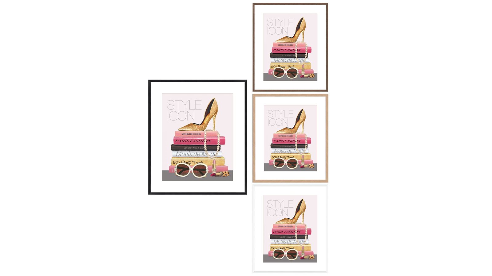 La Grolla Paris Style II Sq Gold/Black Frame Wall Art