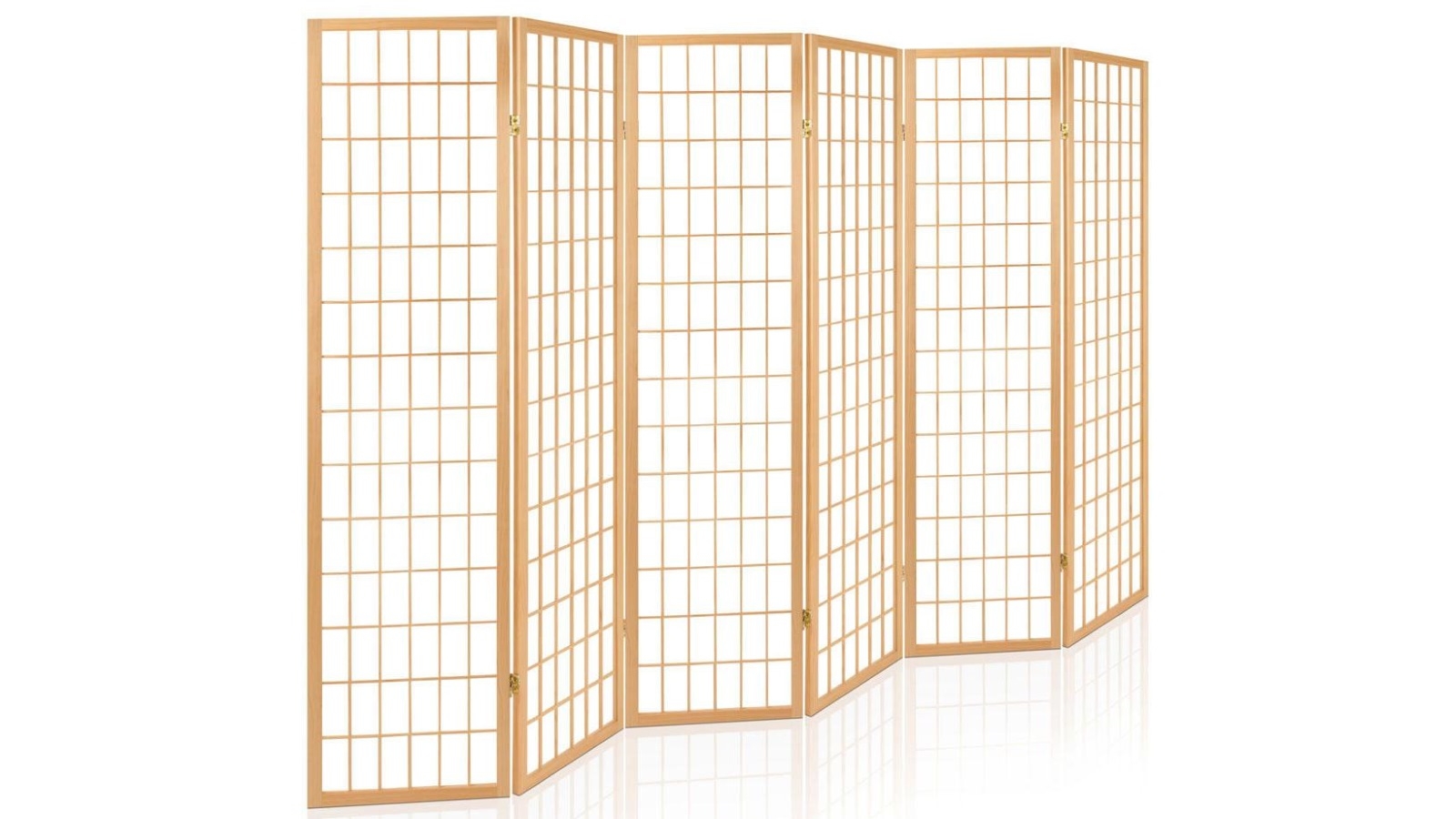 Artiss 6 Panel Wooden Room Divider Foldable - Natural