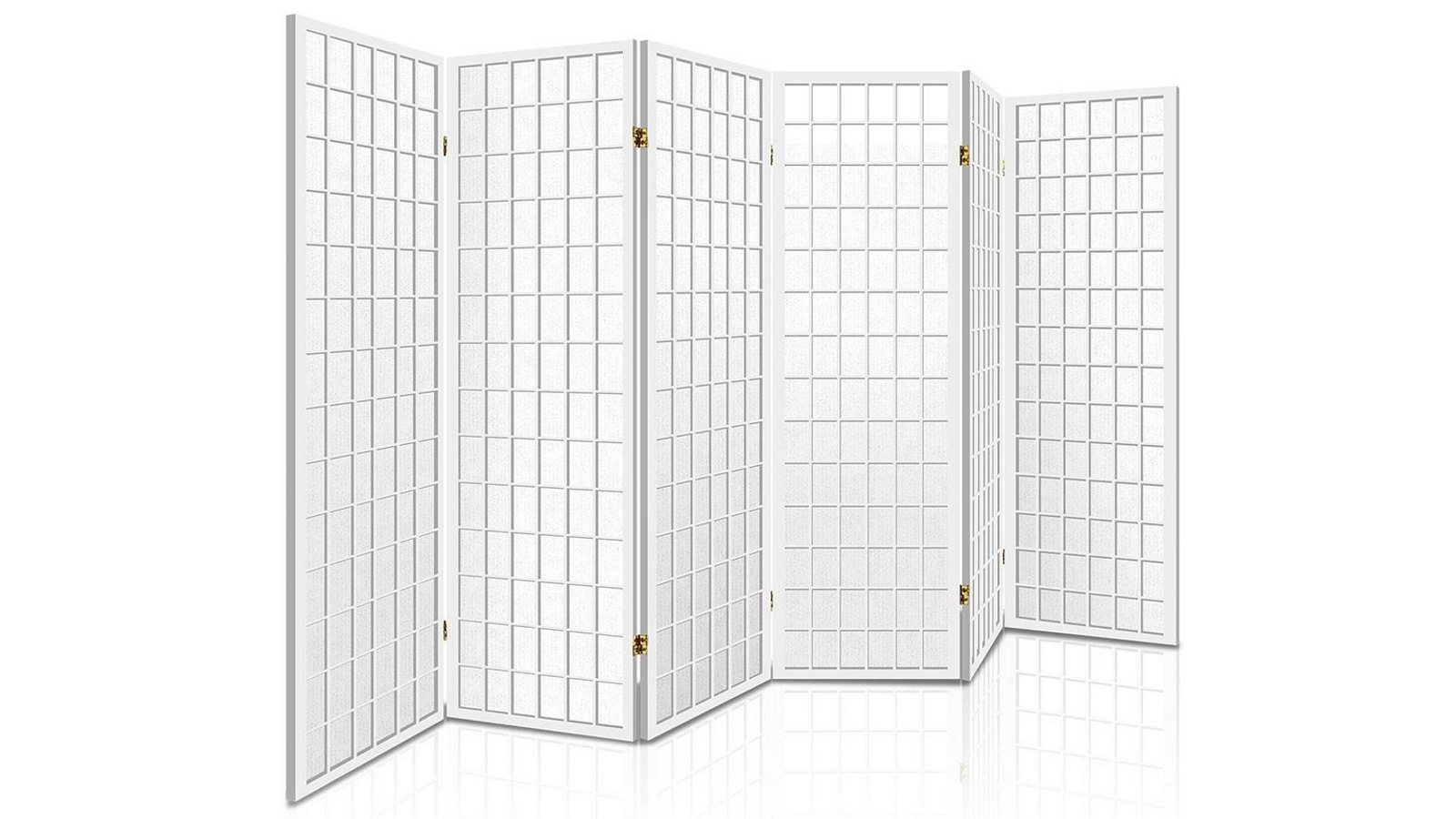 Artiss 6 Panel Wooden Room Divider White Harvey Norman
