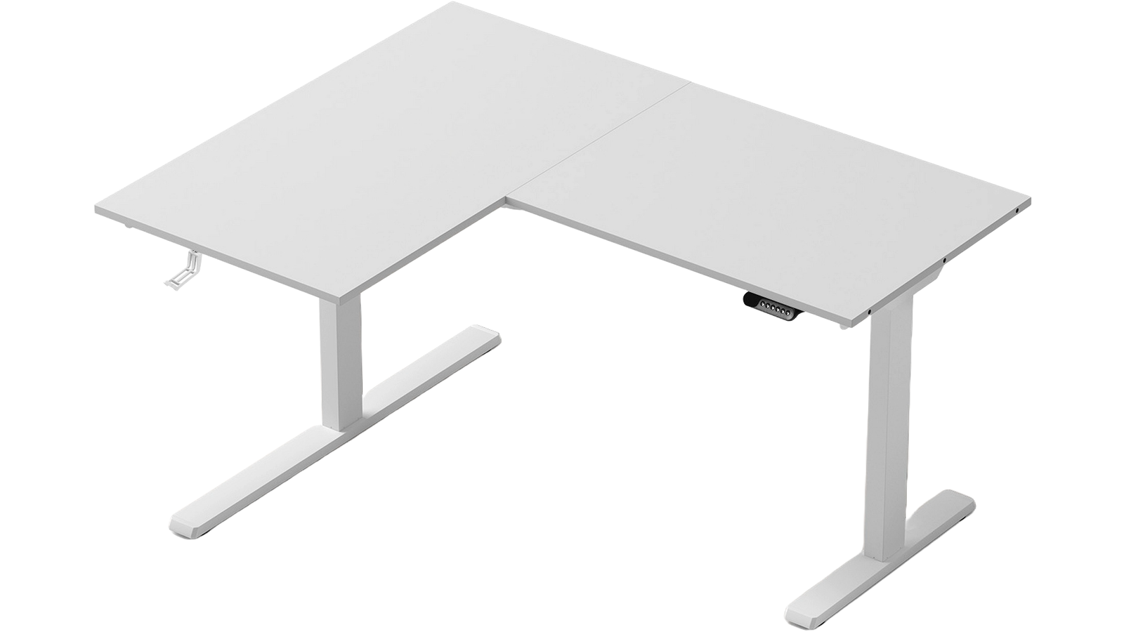Artiss L-Shape Adjustable Height Standing Desk - White