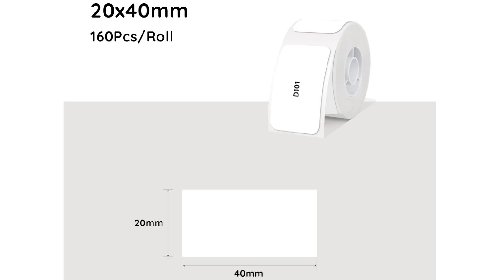 NiiMbot 20mmx40mm Thermal Label Paper Waterproof For D101