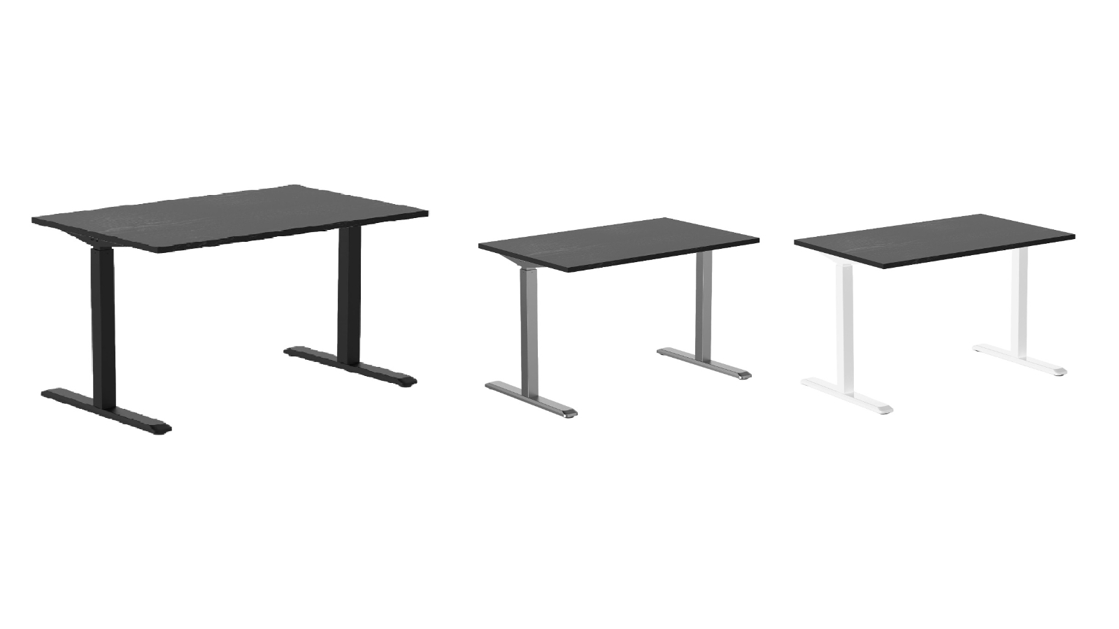 Desky Black Ash Zero Hardwood Office Desk
