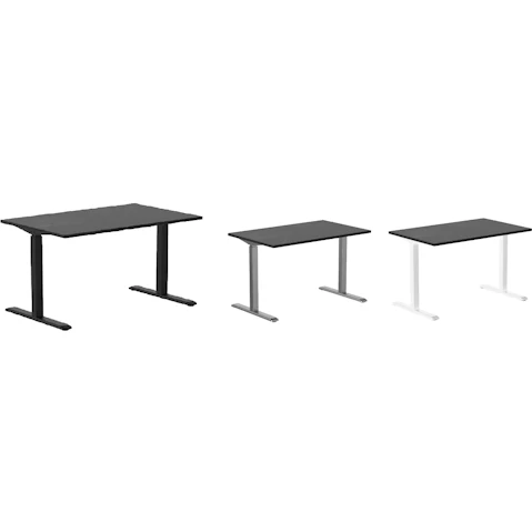 Desky Black Ash Zero Hardwood Office Desk