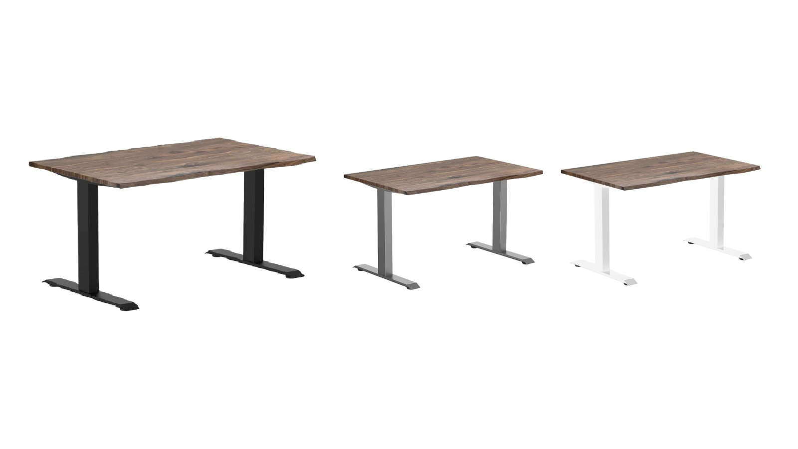 Desky Natural Walnut Hardwood Office Desk