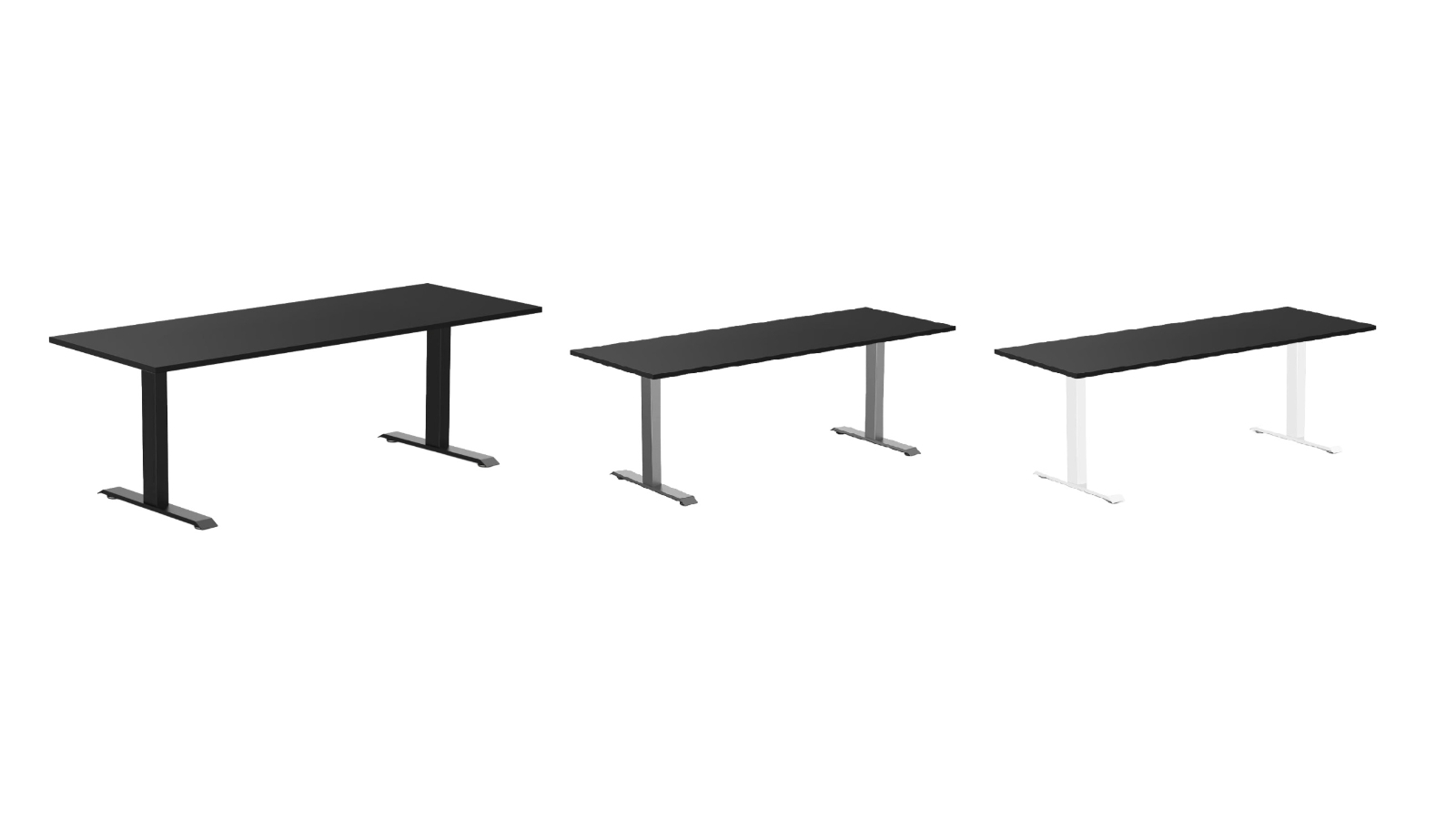 Desky Black Zero Melamine Office Desk