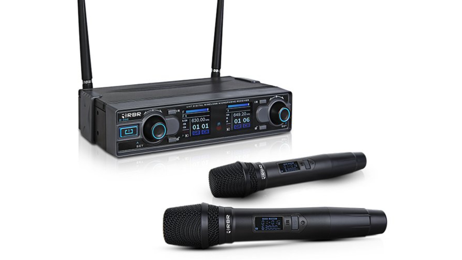 RBR D332 UHF Rechargeable Handheld Wireless Microphone Karaoke Harvey