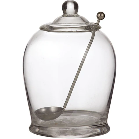 Davis and Waddell Napoli Olive Jar with Stainless Steel Spoon