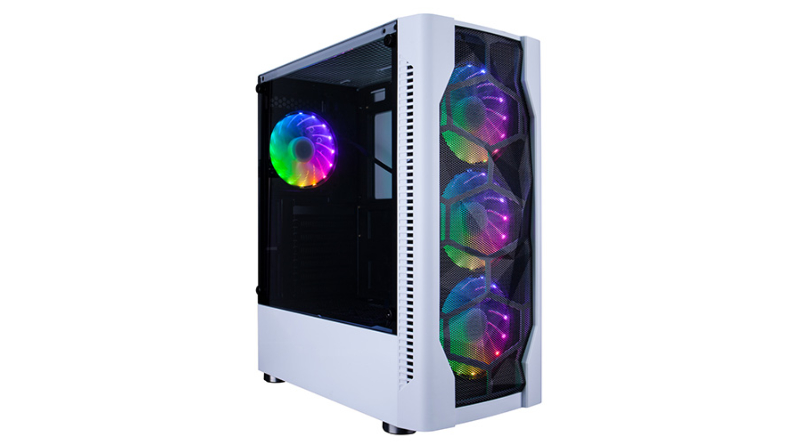 1st Player DK Series D4 ATX Metal Mesh Computer Gaming Case - White