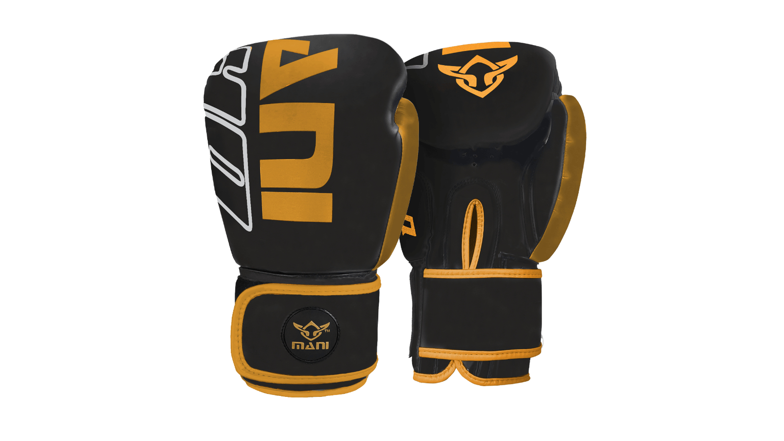 Mani Sports Black/Gold D40 Series Boxing Glove - 12oz