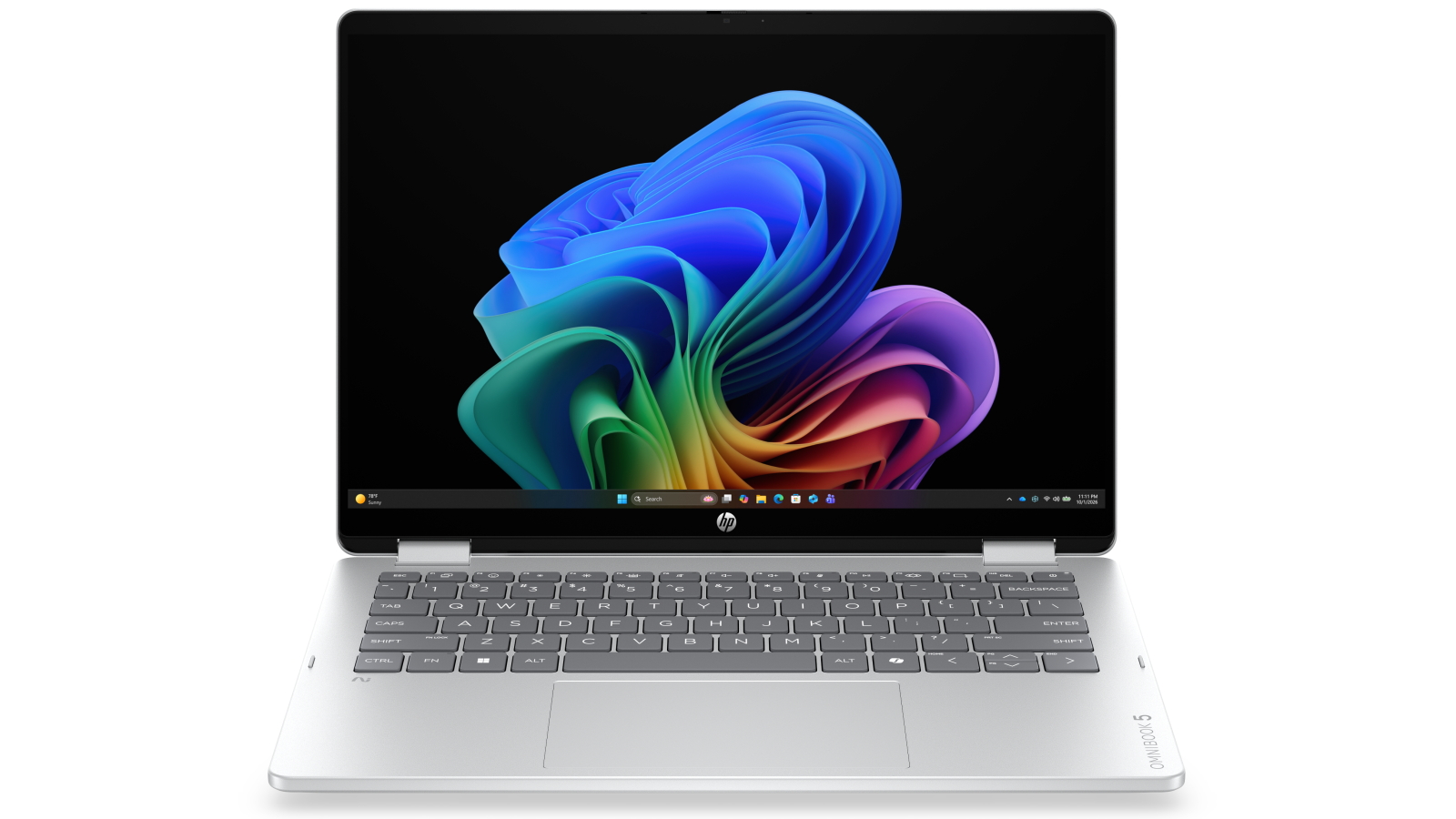 HP OmniBook 5 Flip 14-inch Core Ultra 7-355/32GB/512GB SSD Next Gen AI PC 2-in-1 Laptop - Glacier Silver