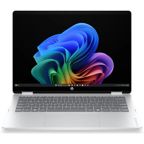 HP OmniBook 5 Flip 14-inch Core Ultra 7-355/32GB/512GB SSD Next Gen AI PC 2-in-1 Laptop - Glacier Silver