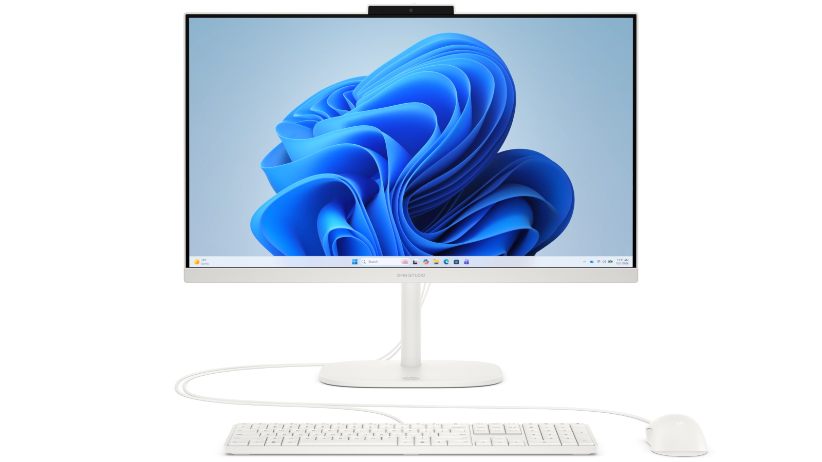 HP OmniStudio 23.8-inch Ryzen 5-40/16GB/512GB SSD All-in-One Desktop - Cashmere White
