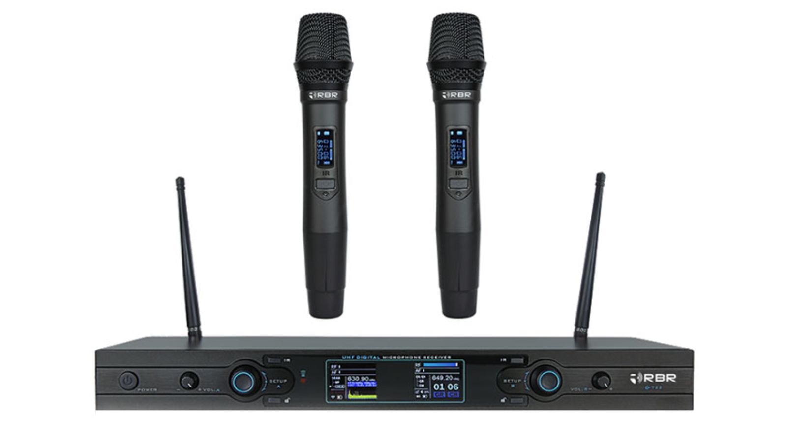 RBR D722 Digital UHF Wireless Microphone USB Charging Karaoke Harvey