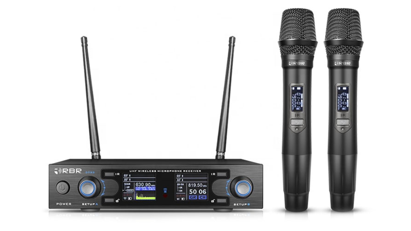 RBR D733 Digital UHF Wireless Microphone USB Charging Karaoke Harvey