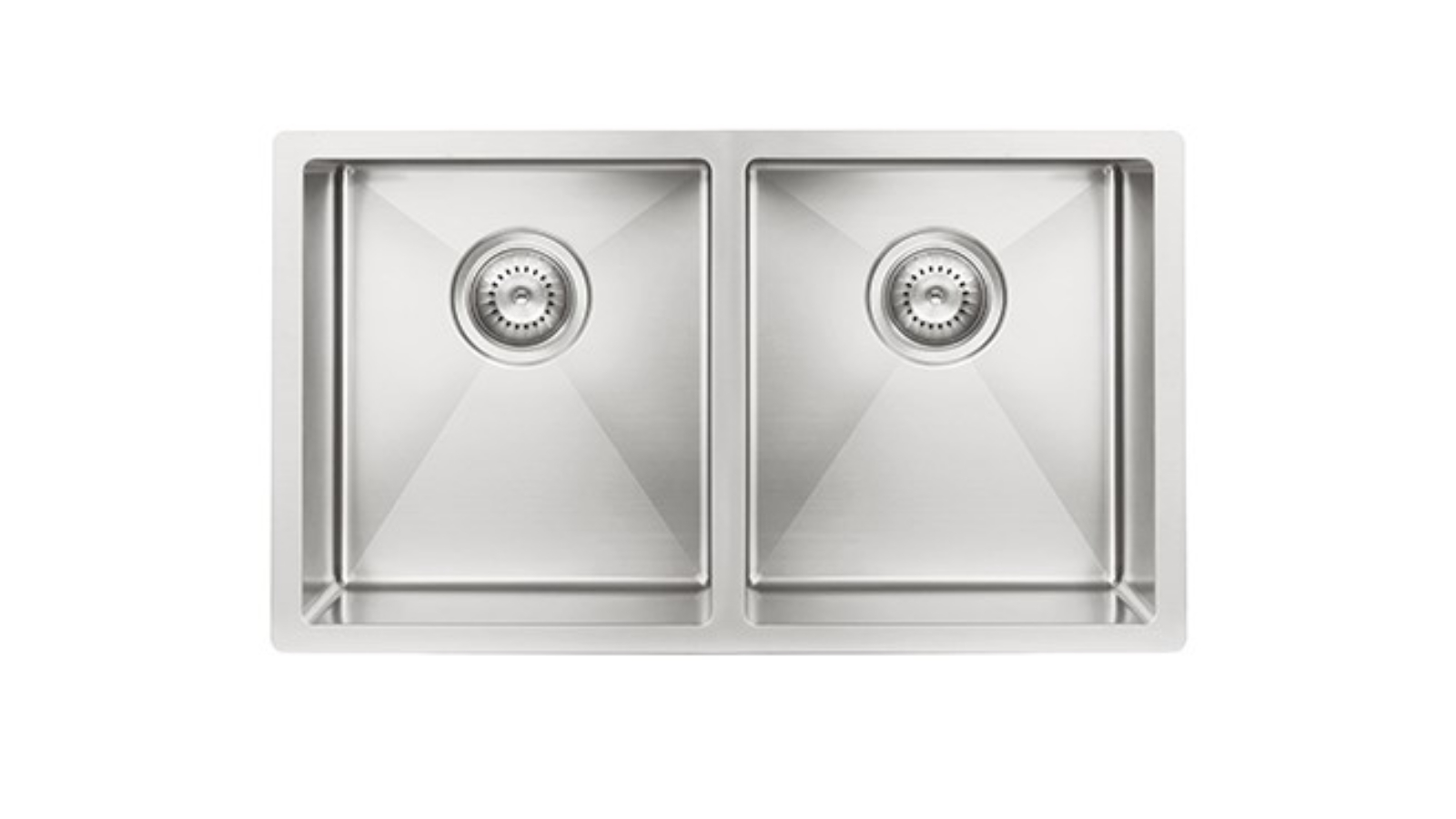 Meir Lavello Double Bowl 760x440mm Kitchen Sink - Brushed Nickel