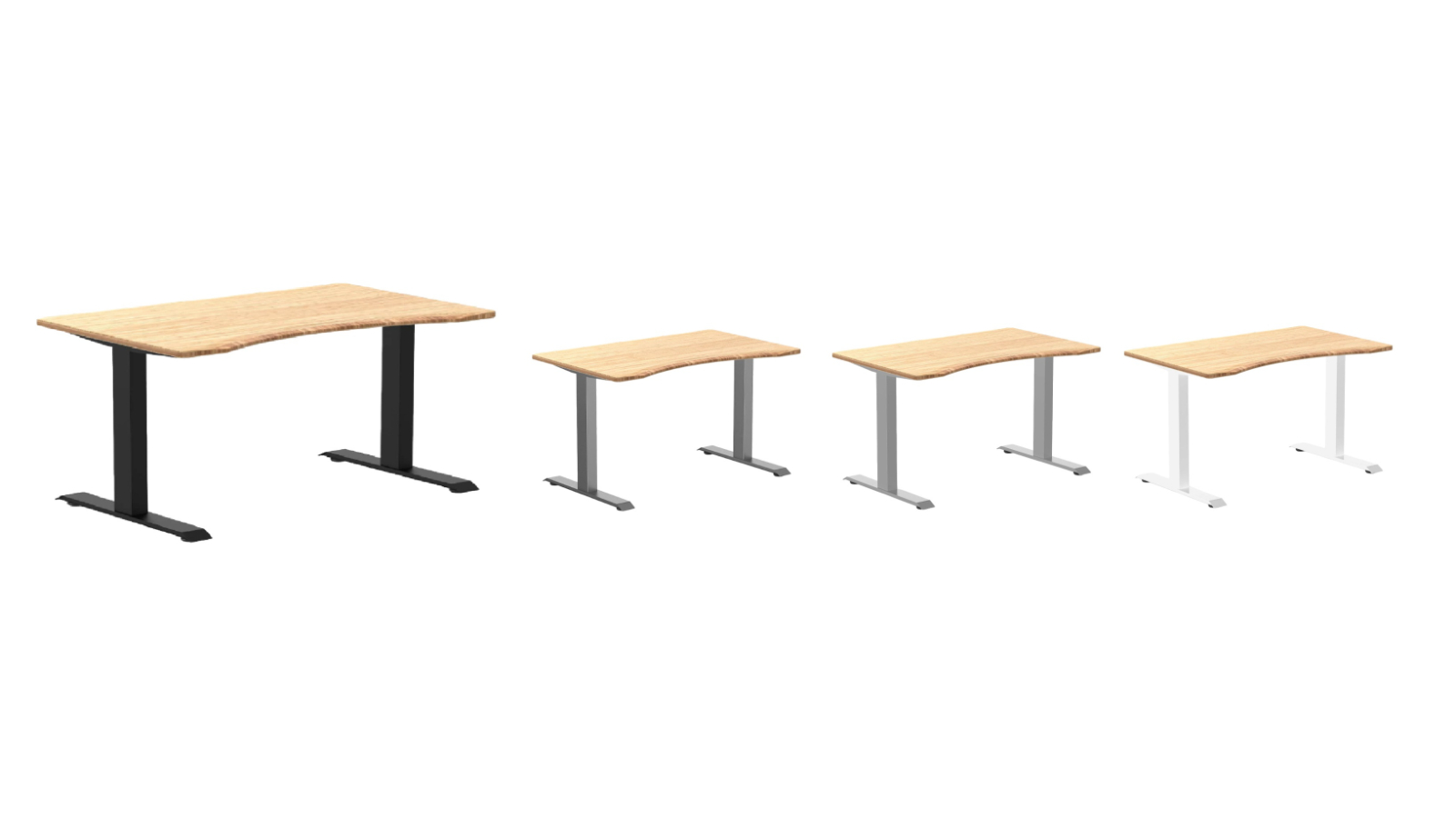 Desky Zero Bamboo Ergo Edge Office Desk