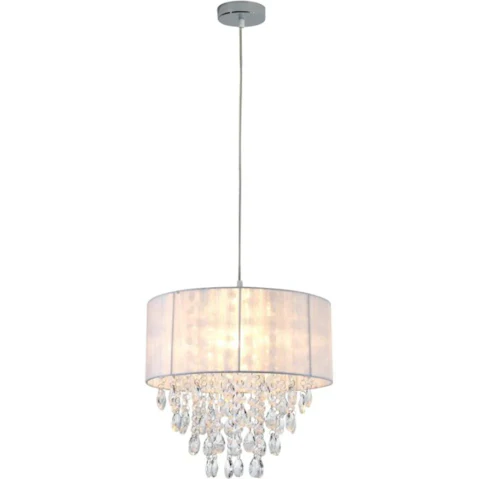 Luminea Dahlia Modern Elegant Chandelier Ceiling Light - White