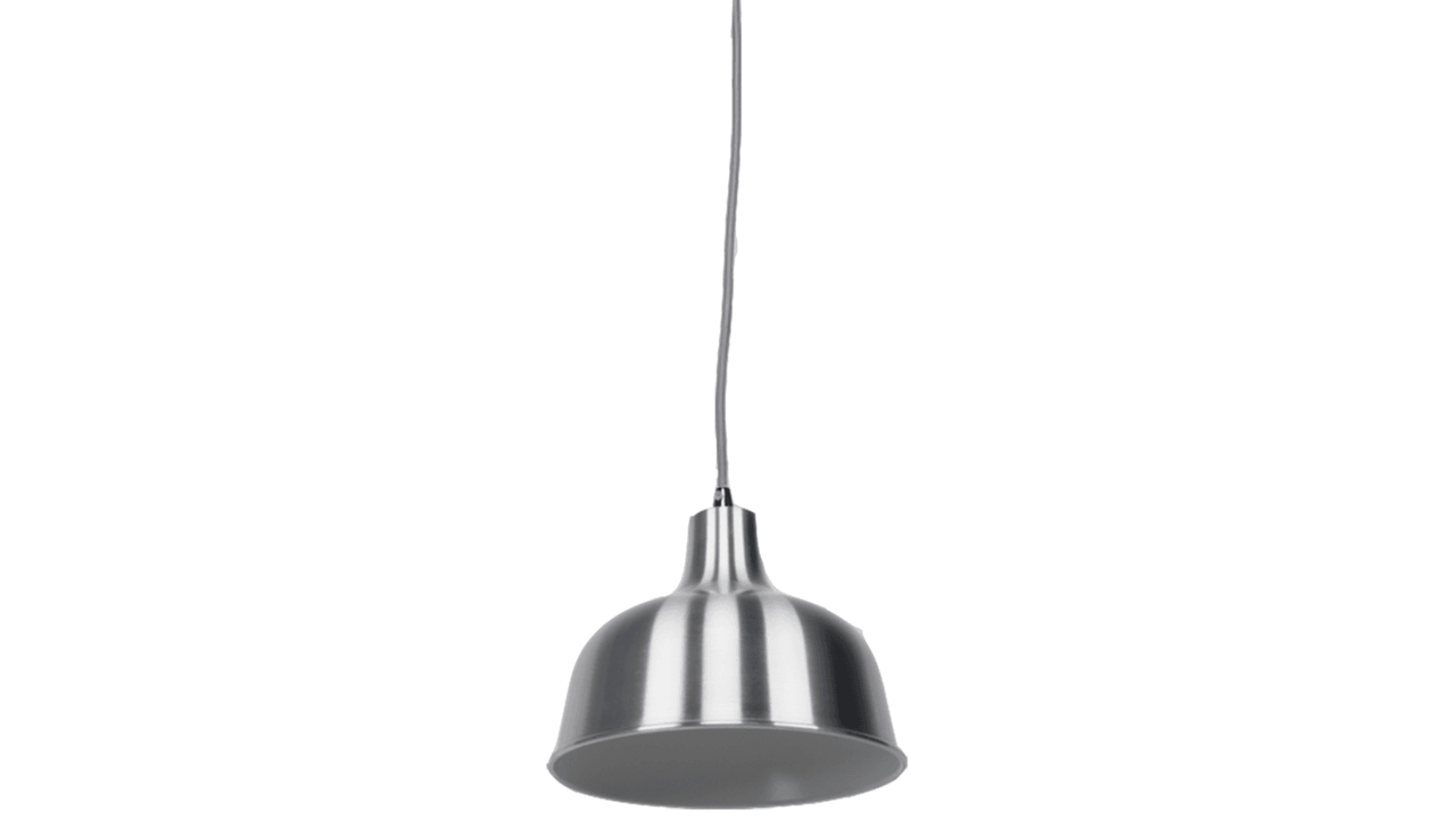 Sylvania Lighting Danica Classic Dome Metal Cord Drop Pendant Light - Aluminium