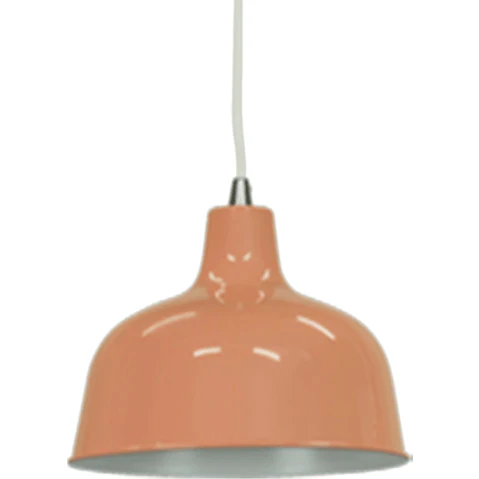 Sylvania Lighting Danica Classic Dome Metal Cord Drop Pendant Light - Beige Red