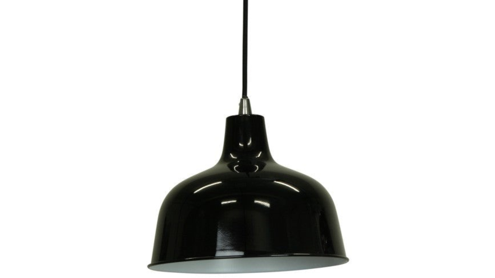 Sylvania Lighting Danica Classic Dome Metal Cord Drop Pendant Light - Black
