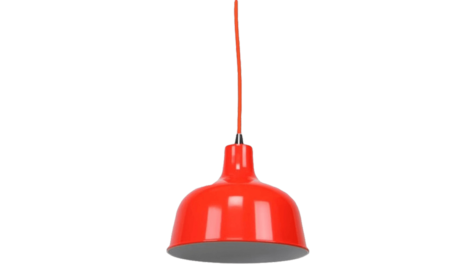 Sylvania Lighting Danica Classic Dome Metal Cord Drop Pendant Light - Luminous Bright Red