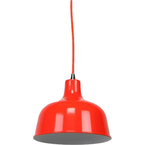 Sylvania Lighting Danica Classic Dome Metal Cord Drop Pendant Light - Luminous Bright Red