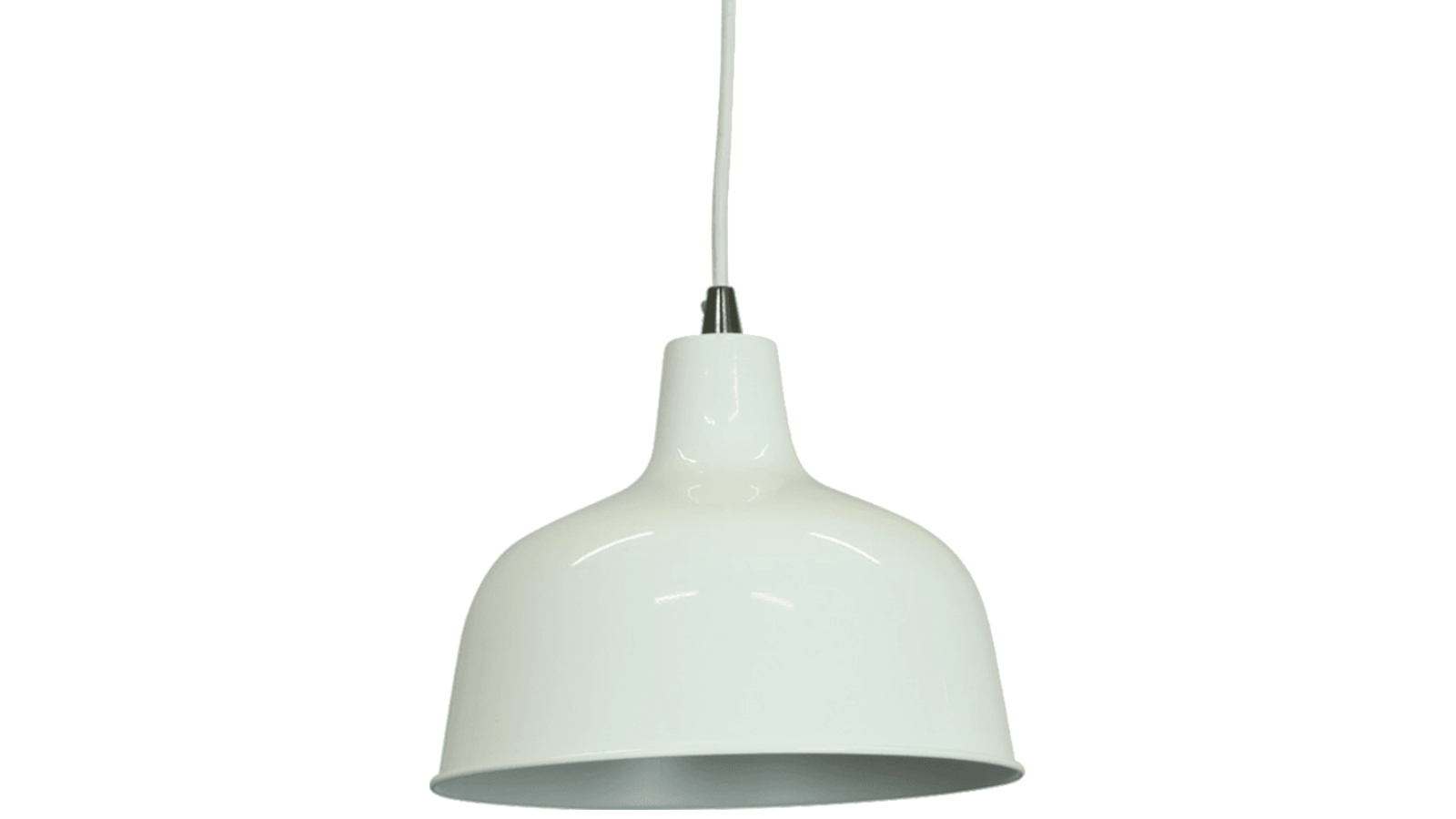 Sylvania Lighting Danica Classic Dome Metal Cord Drop Pendant Light - White